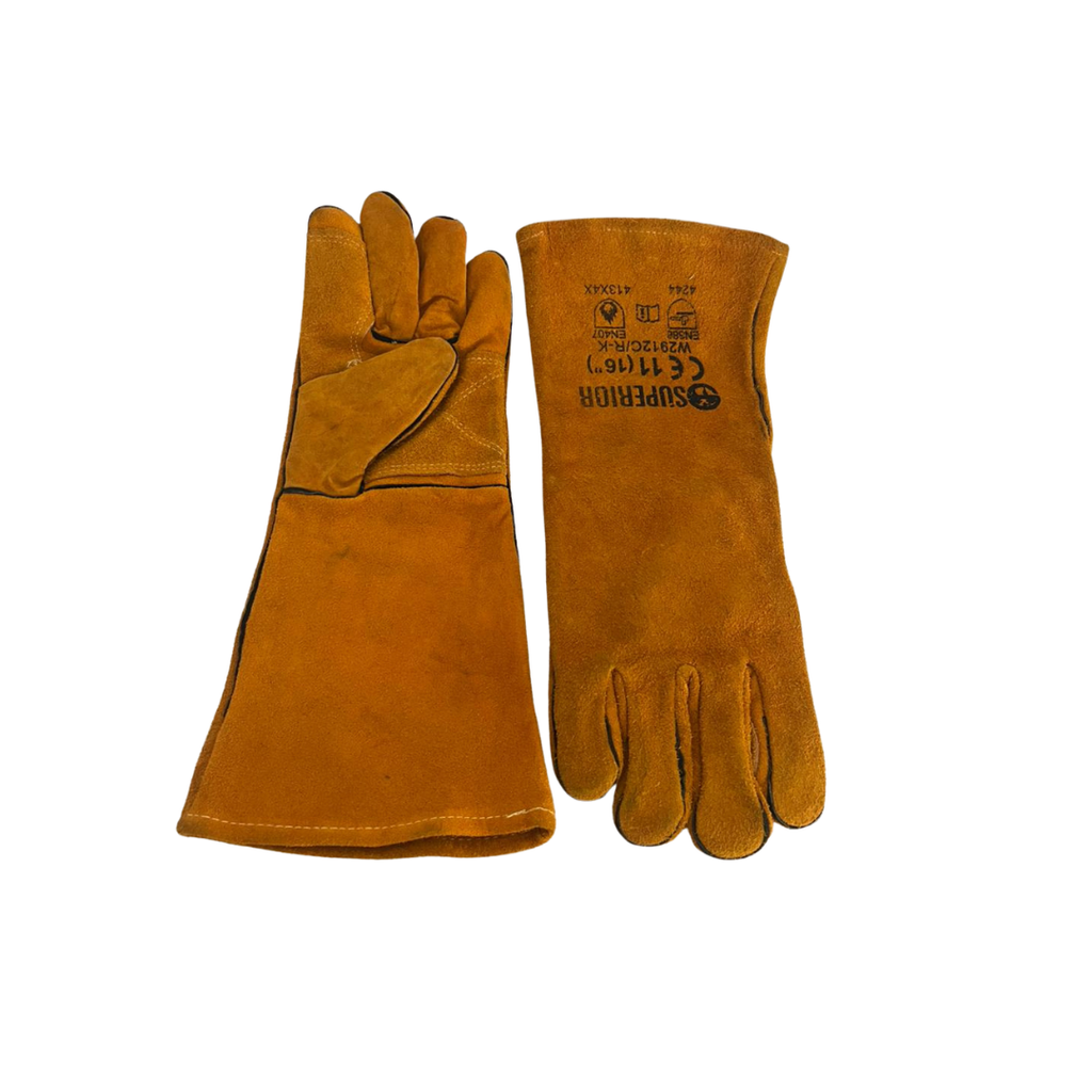 Guantes para soldar tipo Kevlar 16" en carnaza reforzada (PAR)