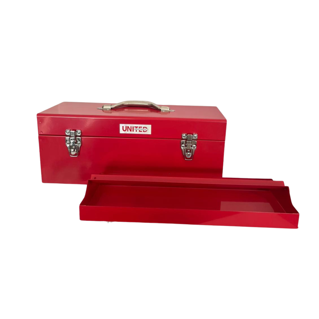 Caja metálica para herramientas con bandeja extraíble